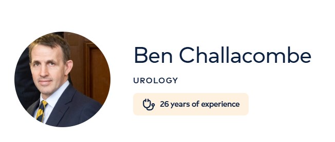 Ben Challacombe urologists in the ul
