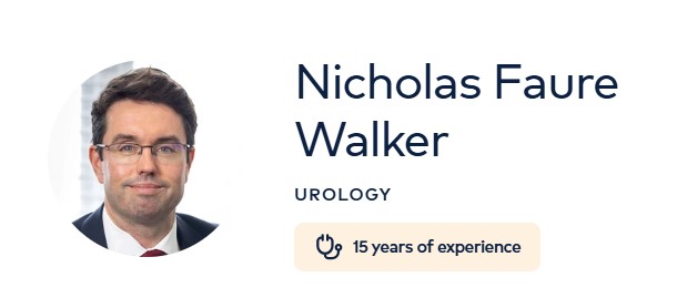 Nicholas Faure Walker urologist in the uk