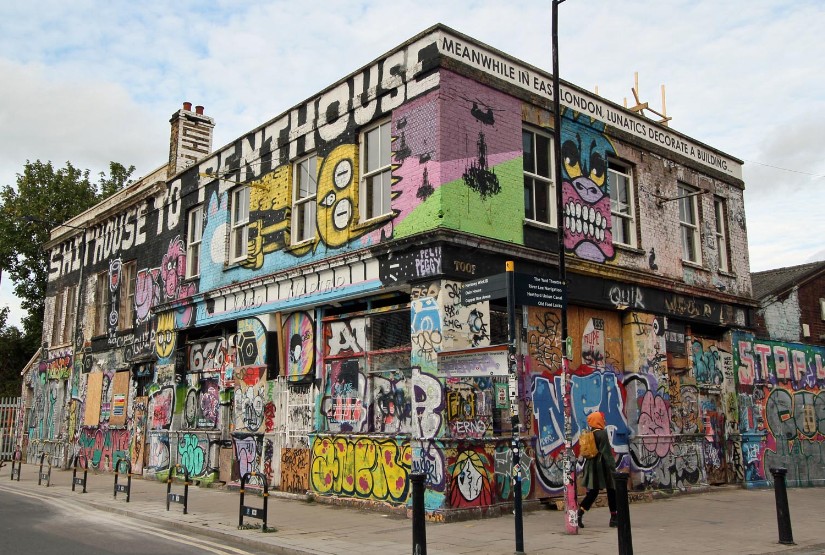 Hackney Wick street art spots in the UK