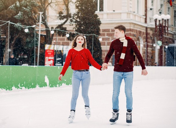 ice skating outdoors